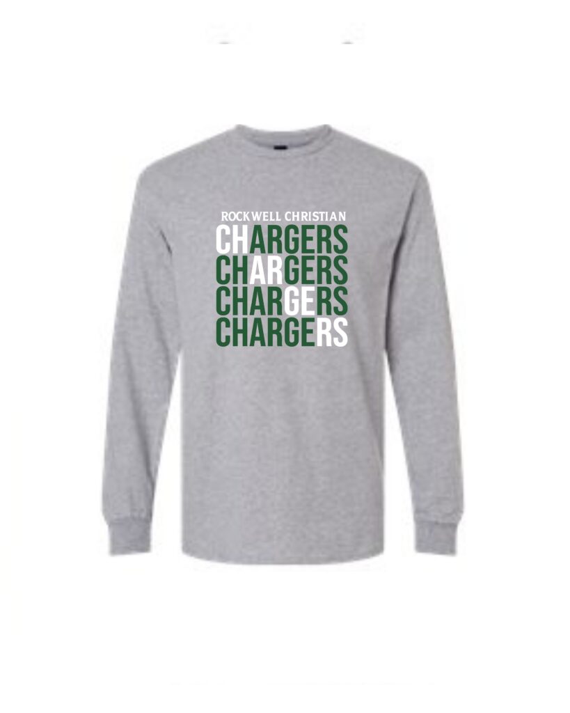 Chargers Repeat - Gray Long Sleeve T-Shirt