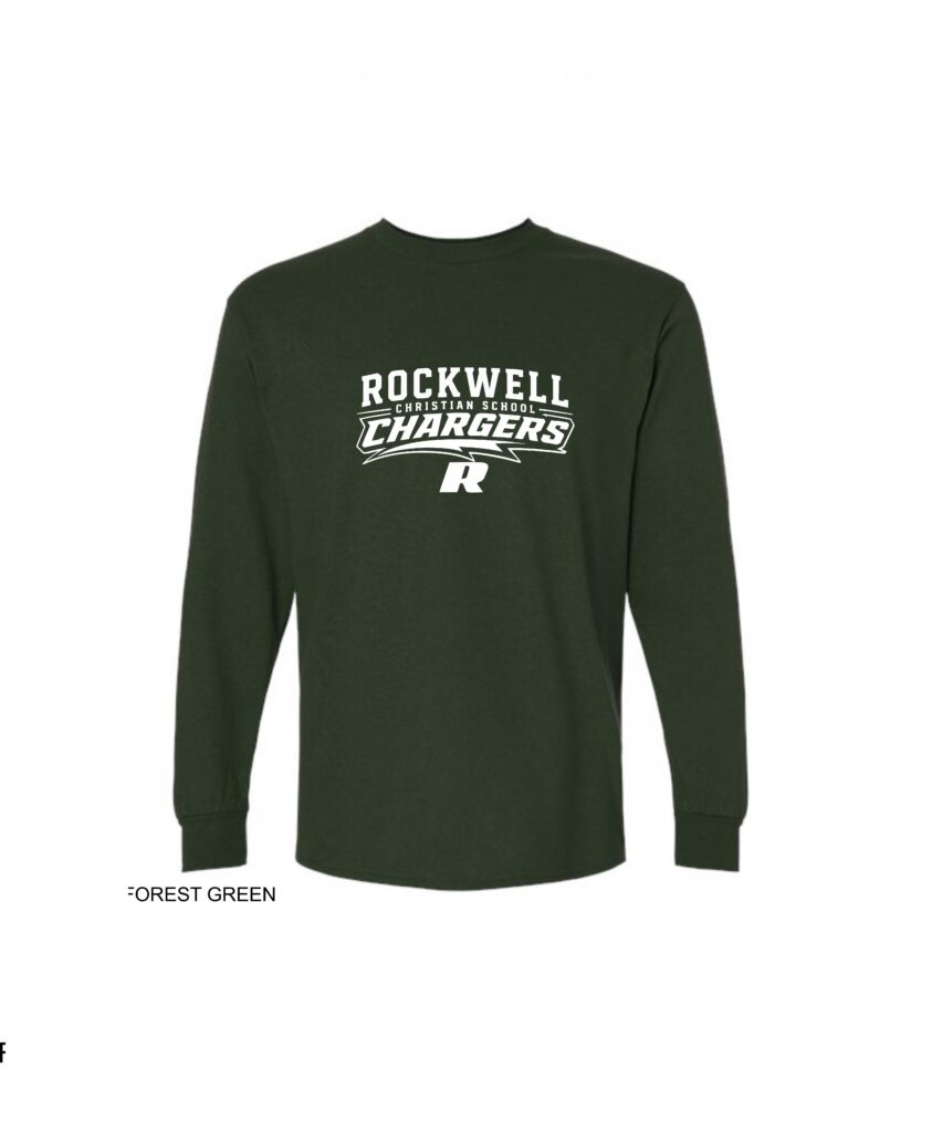 Rockwell Christian Chargers R Arched - Forest Green Long Sleeve T-Shirt